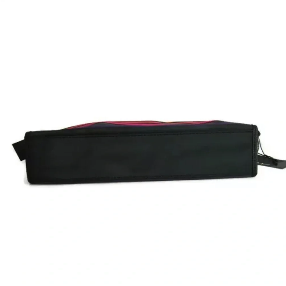 Little Marcel Clutch Black Multicolor Cosmetic Makeup Accessory Travel Bag